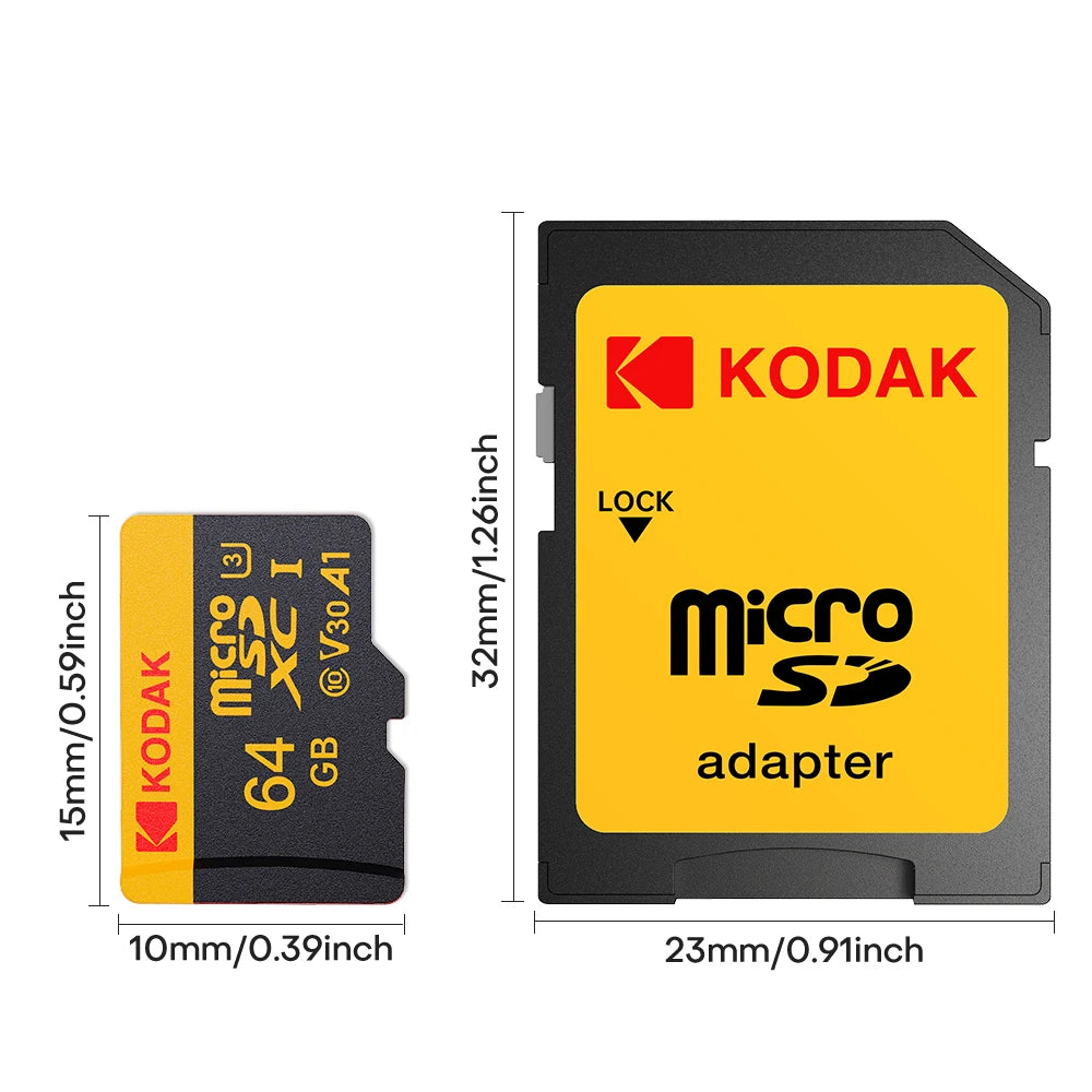 Micro SD Card 128GB 64GB 32GB 16GB Class 10 U3 100Mb/S TF Memory Card + SD Adapter for 4K Video Drone Phone