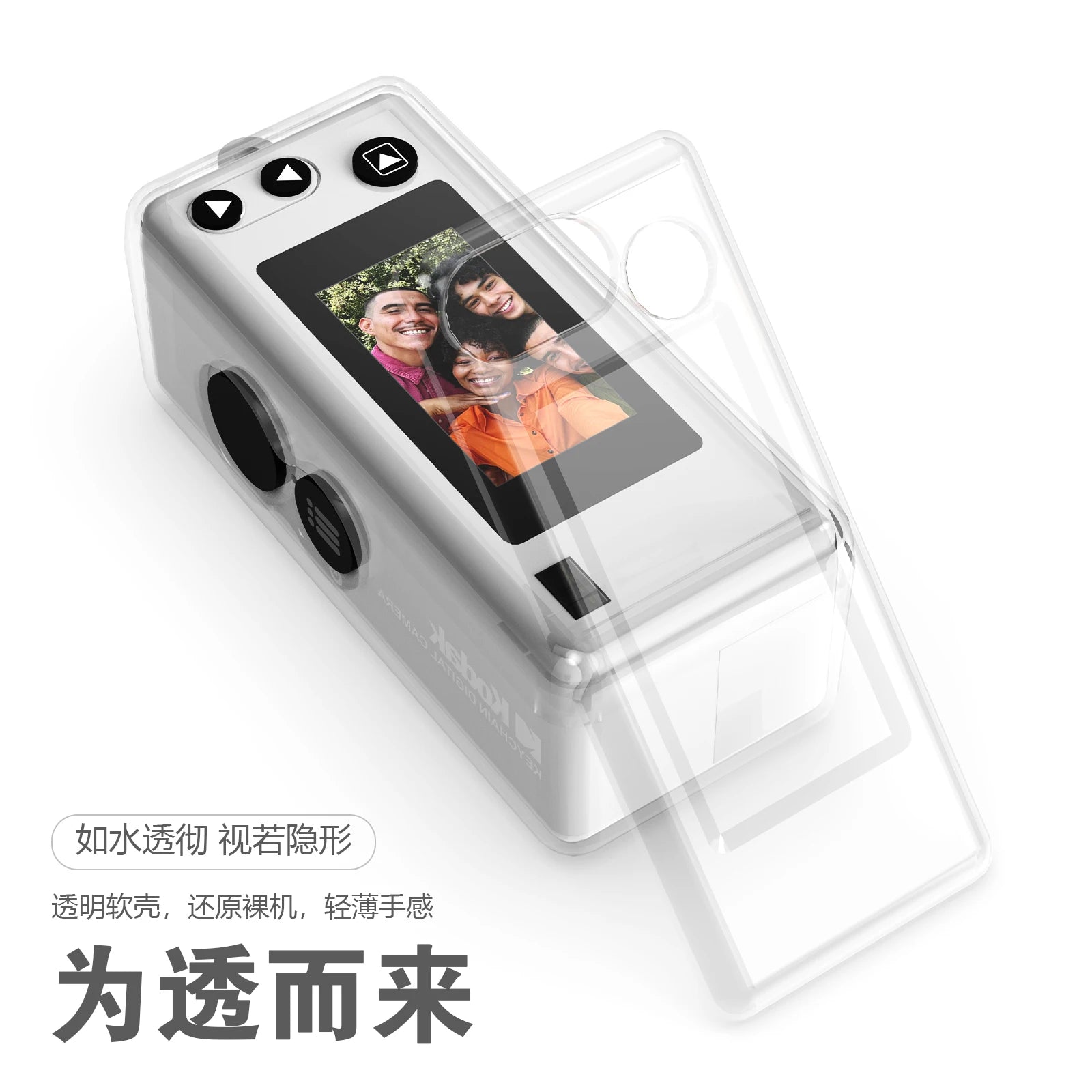 Protective Kit for Kodak Charmera Mini Camera 2 in 1 Set with TPU Case Tempered Glass Screen Protector