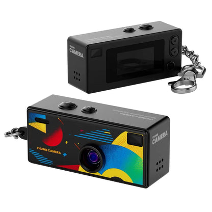 Digital Camera 0.96 Inch Keychain Camera Retro Support Memory Card 1080P Very Small Camcorder Video Recorder with Flash